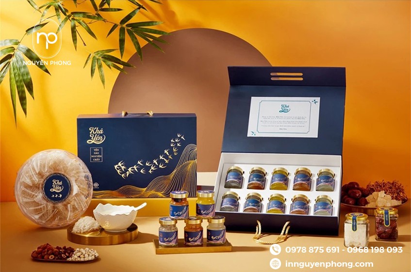 Mẫu in hộp cứng cao cấp đựng yến sào 